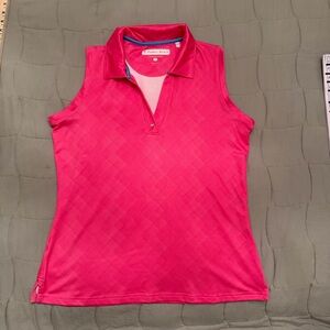 Pebble Beach Women's Sleeveless Polo - Bright Pink